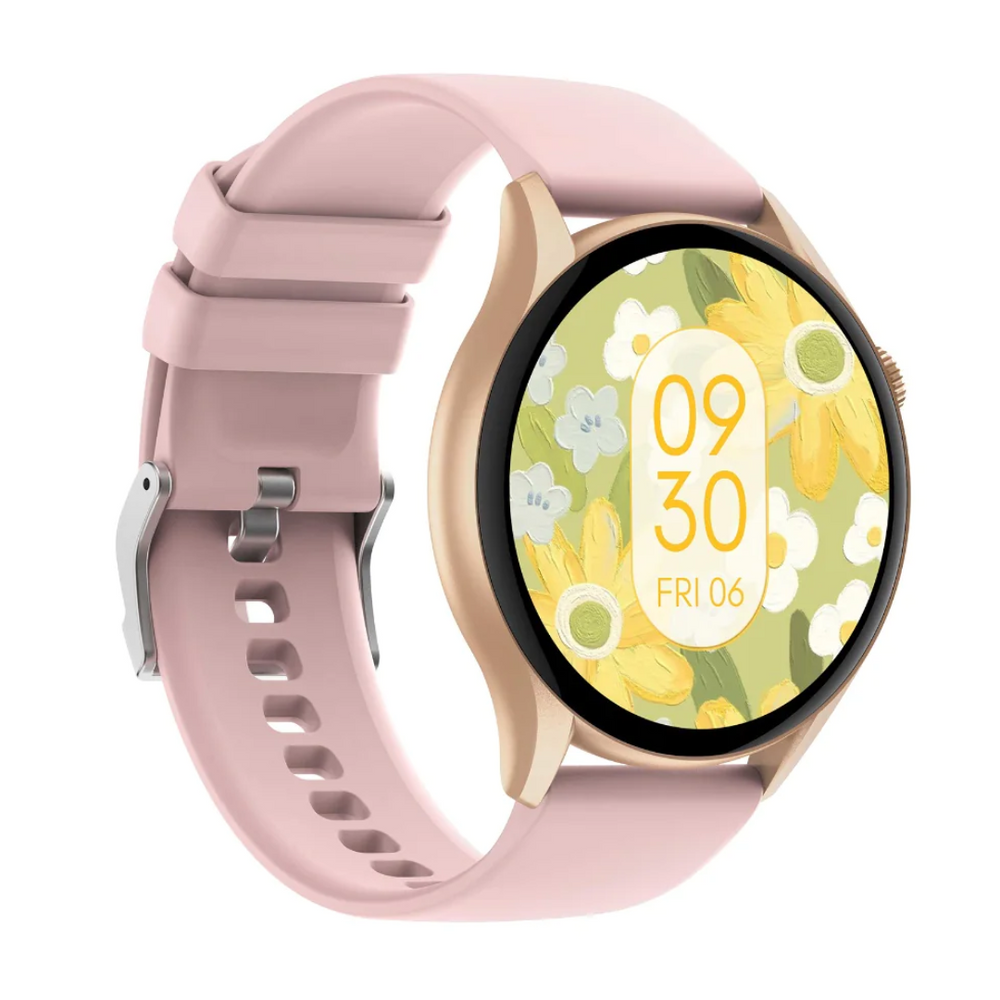 Timex FitGen 1.43" Round AMOLED Smartwatch With 466x466 Pixel Resolution|Single Sync Bluetooth Calling| Rotating Crown| Metallic Body|Always On Display|AI Voice Assist|100+ Sports Modes|200+ Watchfaces|Upto 7 Days Battery(Normal Usage) - TWTXW503T - KRISHNA WATCH COMPANY