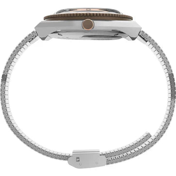 Timex 3 Hands Women's Analog Silver Dial Coloured Quartz Watch, Round Dial With 36 Mm Case Width - TW2U95600UJ - KRISHNA WATCH COMPANY