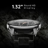 Pebble PFB03 Mettle Pro Classic Black Smartwatch with Bluetooth Calling