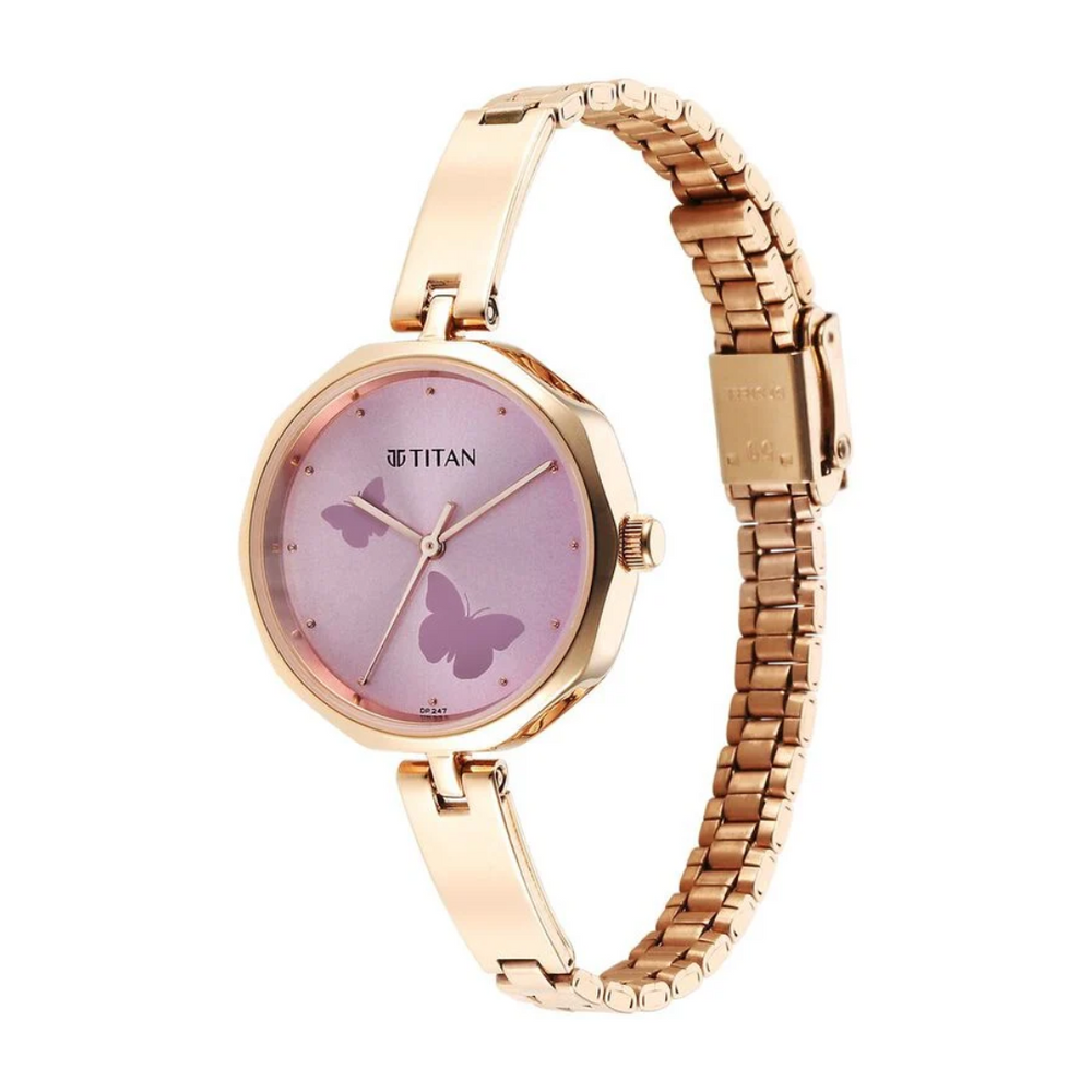 Titan Karishma Quartz Analog Pink Dial Watch for Women - 2702WM02 - KRISHNA WATCH COMPANY