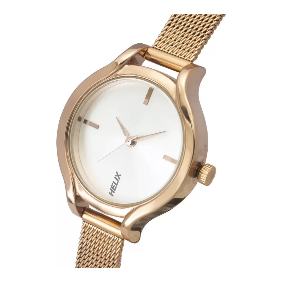 Helix Analog Silver Dial Women Watch TW027HL22 - KRISHNA WATCH COMPANY