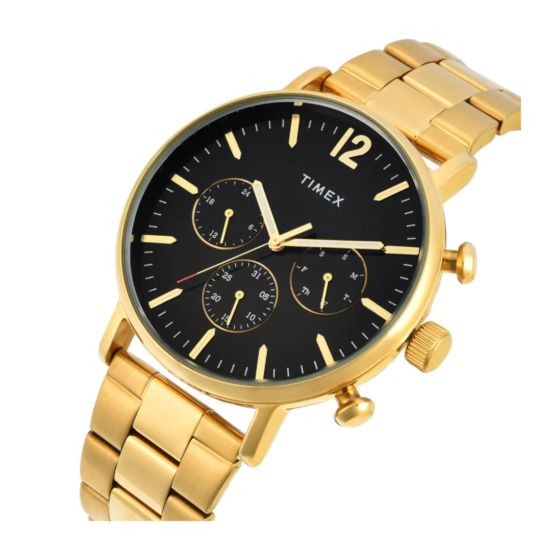 Timex Men Black Round Multifunction Dial Watch- TWEG20025 - KRISHNA WATCH COMPANY