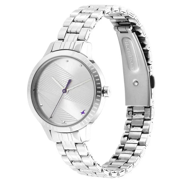 Fastrack Stunners Quartz Analog Silver Dial Metal Strap Watch for Girls ns6267sm01 - KRISHNA WATCH COMPANY
