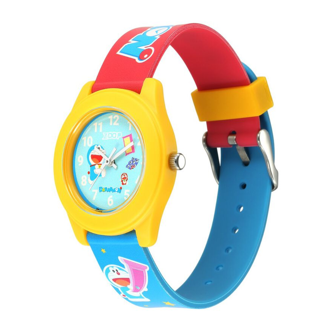 Zoop By Titan Doraemon Quartz Analog Blue Dial Polyurethane Strap Kids Watch - 26019PP37W - KRISHNA WATCH COMPANY