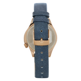 Helix Denim Inspired Trendy 34mm Leather Strap Watch TW037HL08