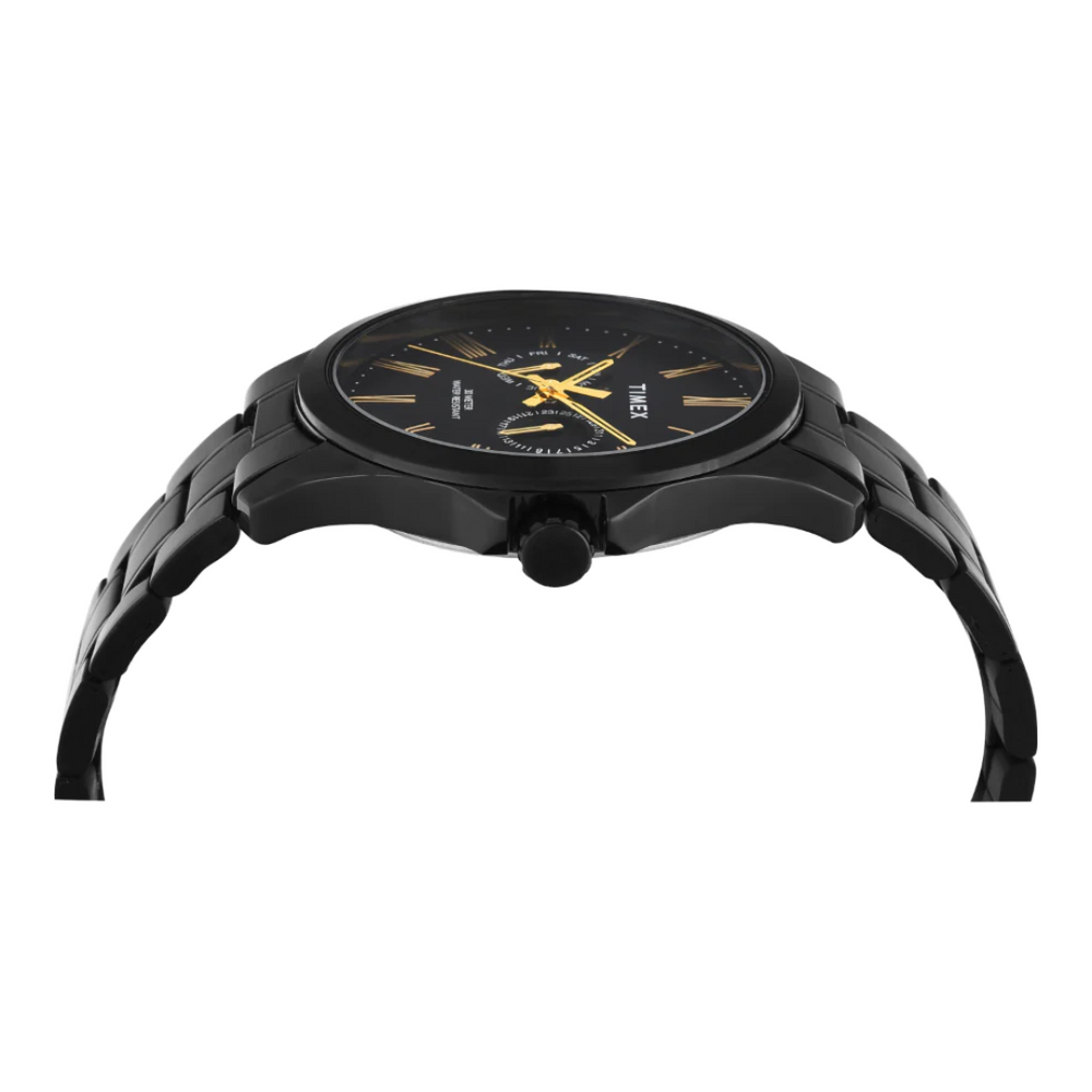 Timex Men Black Round Analog Dial Watch - TW000X135 - KRISHNA WATCH COMPANY
