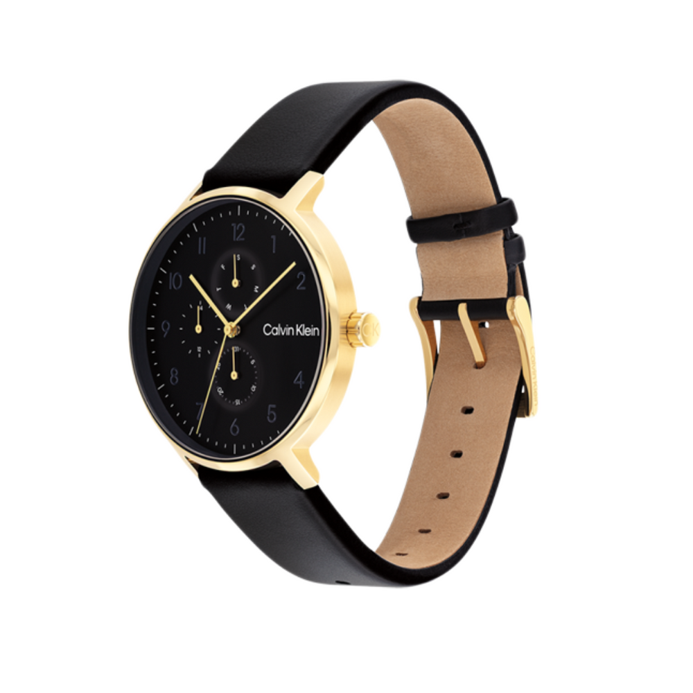 Calvin Klein Unisex Stun Leather Analogue Watch 25200404 - KRISHNA WATCH COMPANY