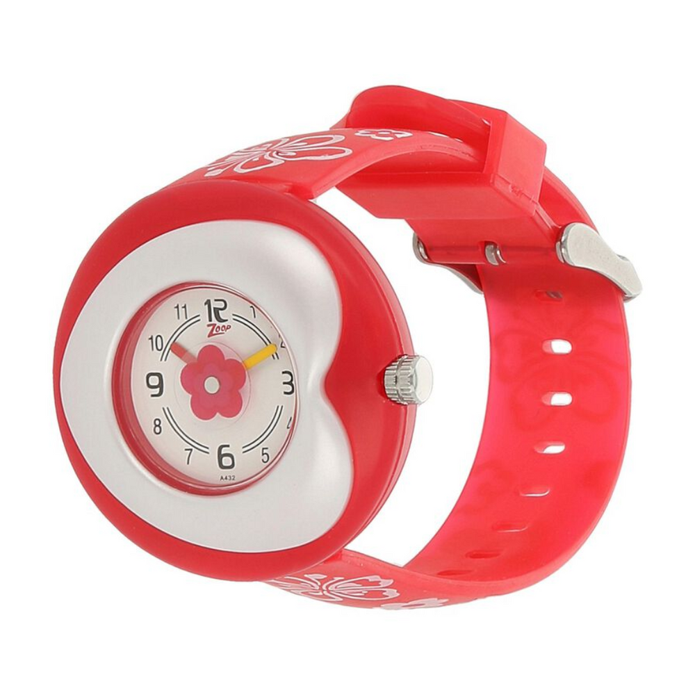 Zoop By Titan Quartz Analog Silver Dial Plastic Strap Watch for Kids NRC4007PP01 - KRISHNA WATCH COMPANY