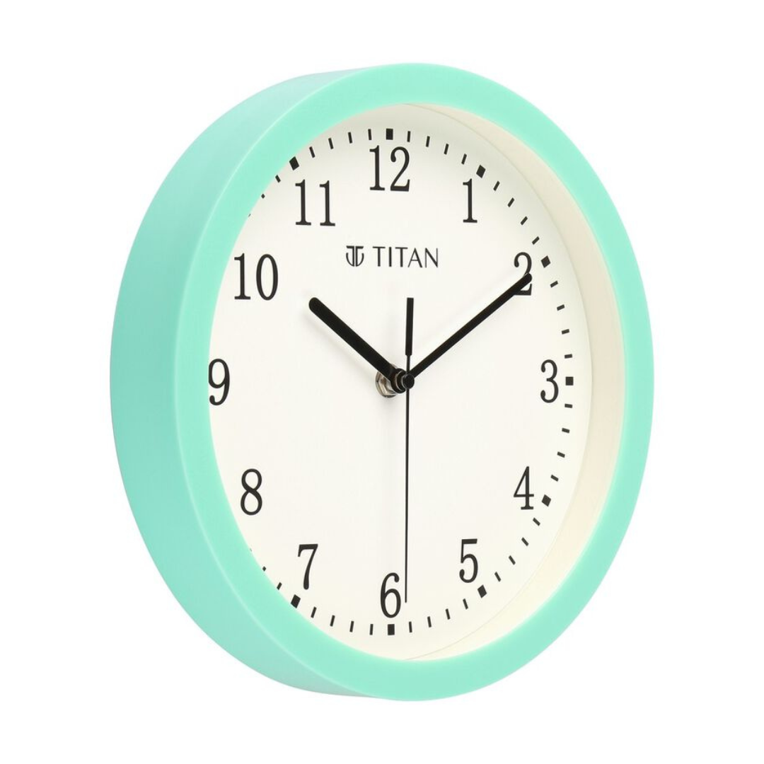 Contemporary Green Wall Clock with Silent Sweep Technology - W0060PA01A - KRISHNA WATCH COMPANY