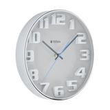 Metallic Wall Clock - Moulded Dial with solid numbers - W0008MA01 - KRISHNA WATCH COMPANY