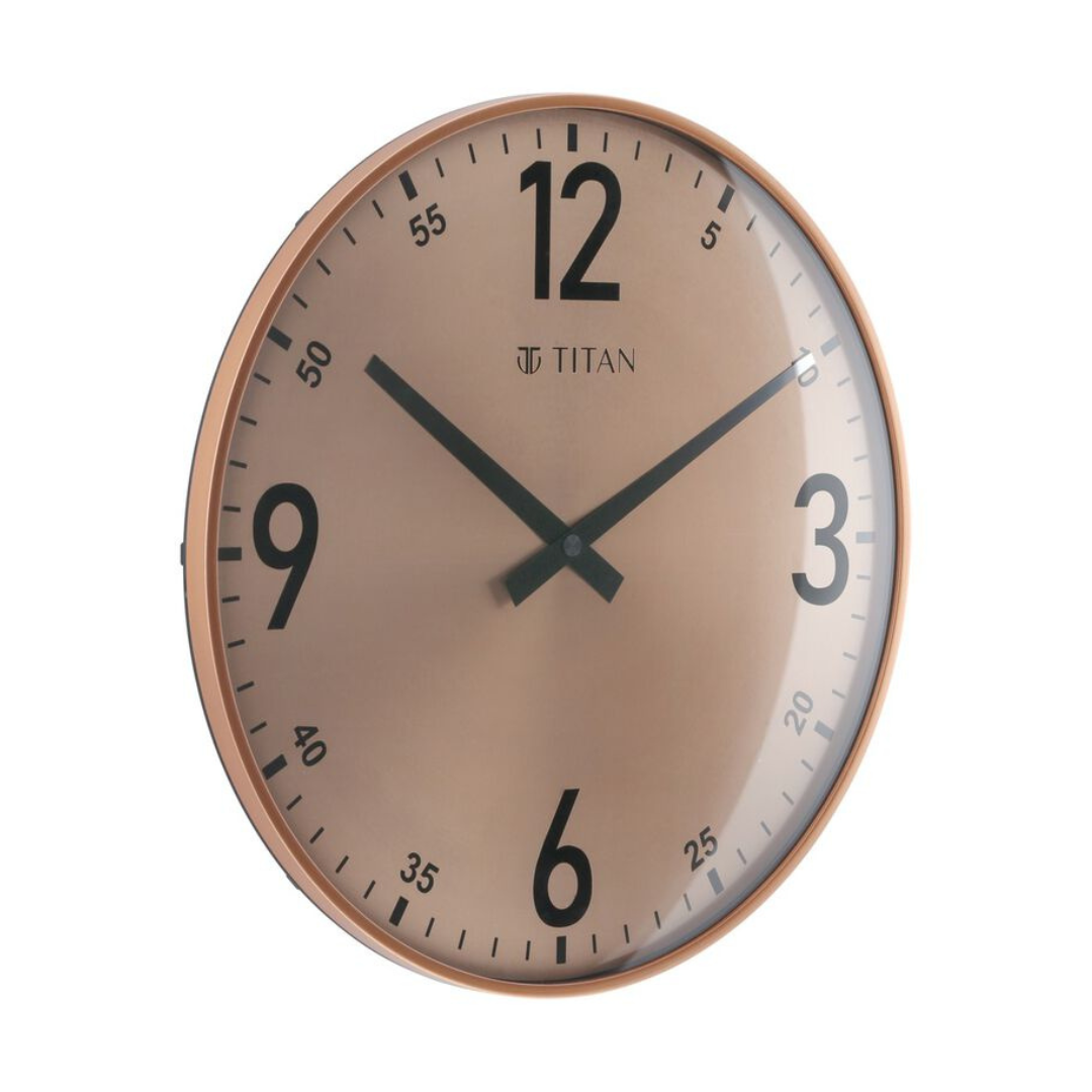 Sunray Finish Slim Wall Clock in Rose Gold - 36 cm x 36 cm (Medium) W0037PA01 - KRISHNA WATCH COMPANY