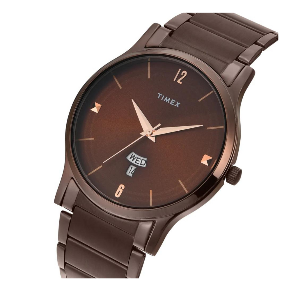 Timex Men Brown Round Analog Dial Watch - TW000R461 - KRISHNA WATCH COMPANY