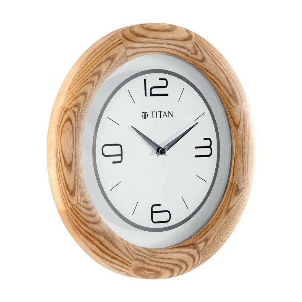 Wooden Brown Wall Clock with Glass Dial - 31.8 cm x 31.8 cm (Medium) W0034WA01 - KRISHNA WATCH COMPANY