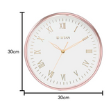 Titan Classic Rose Gold Wall Clock with Silent Sweep Technology - NTW0001PA03