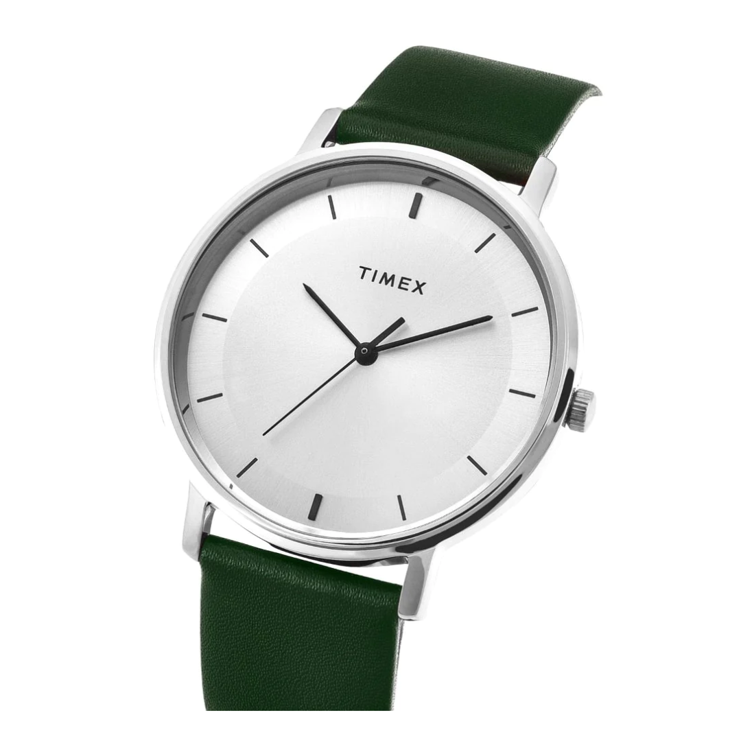 Timex Men Silver Round Analog Brass Dial Watch - TW0TG8013 - KRISHNA WATCH COMPANY