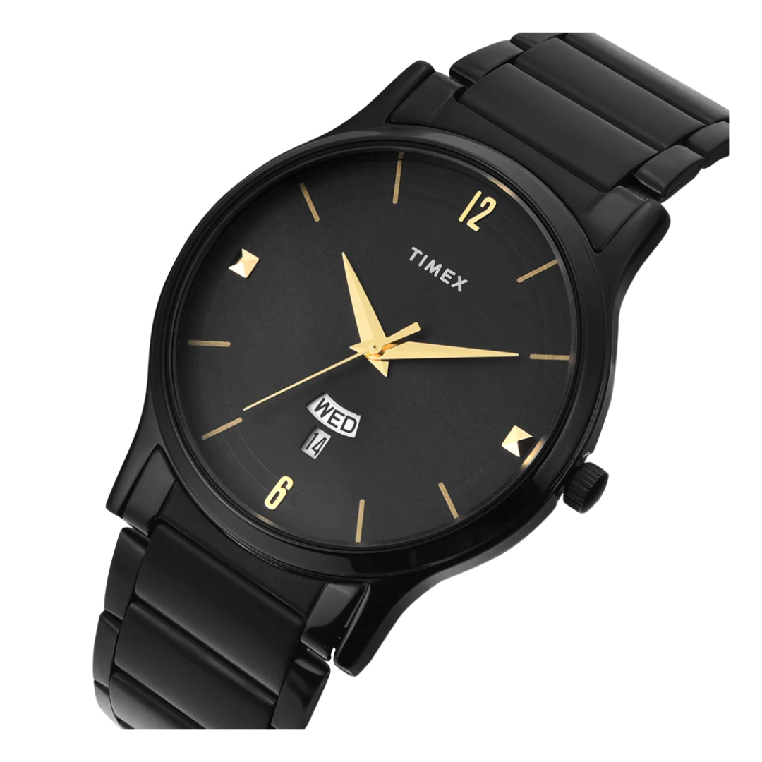 Timex Men Black Round Analog Dial Watch - TW000R459 - KRISHNA WATCH COMPANY