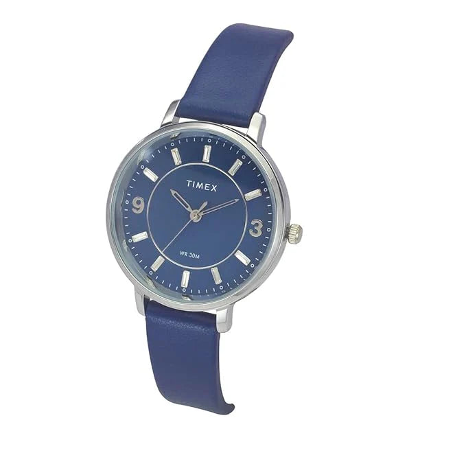 TIMEX Women Blue Round Dial Analog Watch - TWEL15818 - KRISHNA WATCH COMPANY