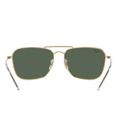 RAY-BAN Reverse Collection Arista Gold Frame Green Lens Square Sunglasses 0RBR0102S001 VR58 / 0RB0102S001/VR58