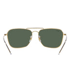 RAY-BAN Reverse Collection Arista Gold Frame Green Lens Square Sunglasses 0RBR0102S001 VR58 / 0RB0102S001/VR58