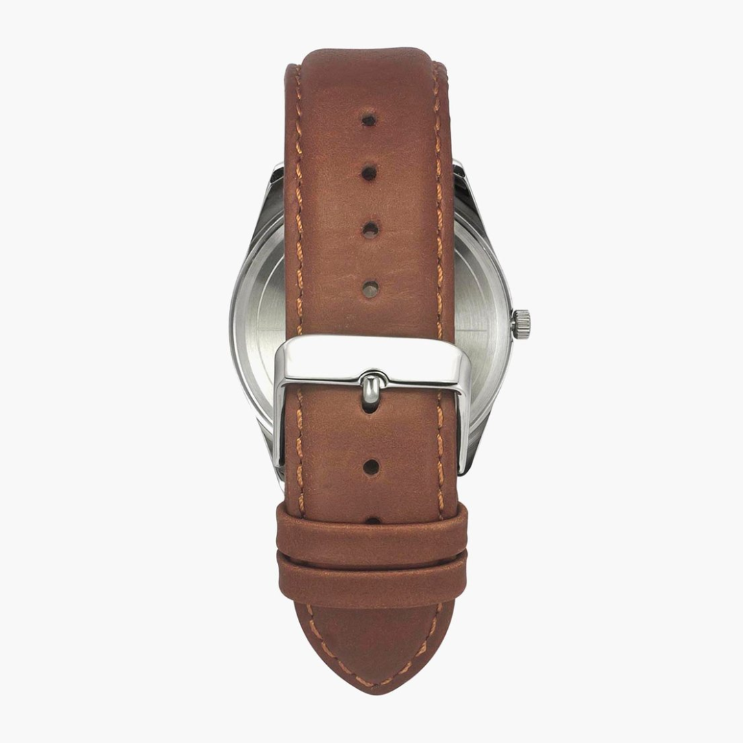 Timex E Class Male Blue Analog Leather Watch TWTG10408 - KRISHNA WATCH COMPANY