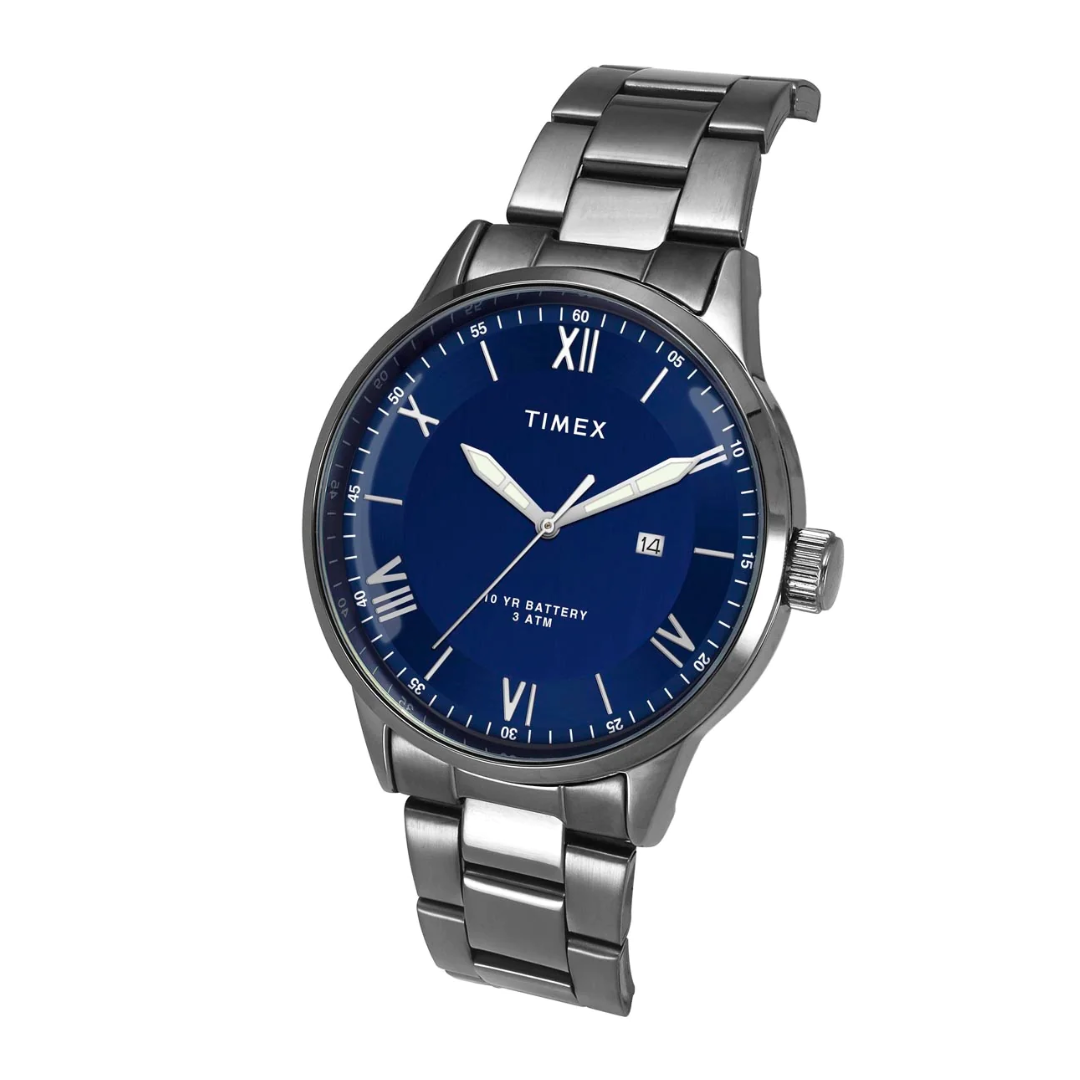 Timex Men Analaog Blue Round Brass Dial Watch- TWEG19920 - KRISHNA WATCH COMPANY