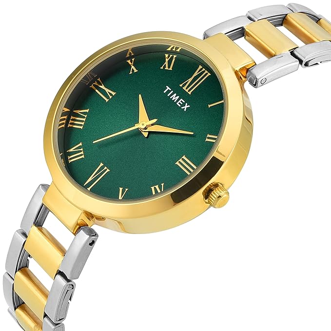 Timex Green Dial with Roman Numbers Women's Astrological Watch - TW000X274 - KRISHNA WATCH COMPANY