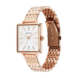 Titan Minimalists Quartz Analog with Date Silver Dial Rose Gold Stainless Steel Strap Watch for Women 94205WM02