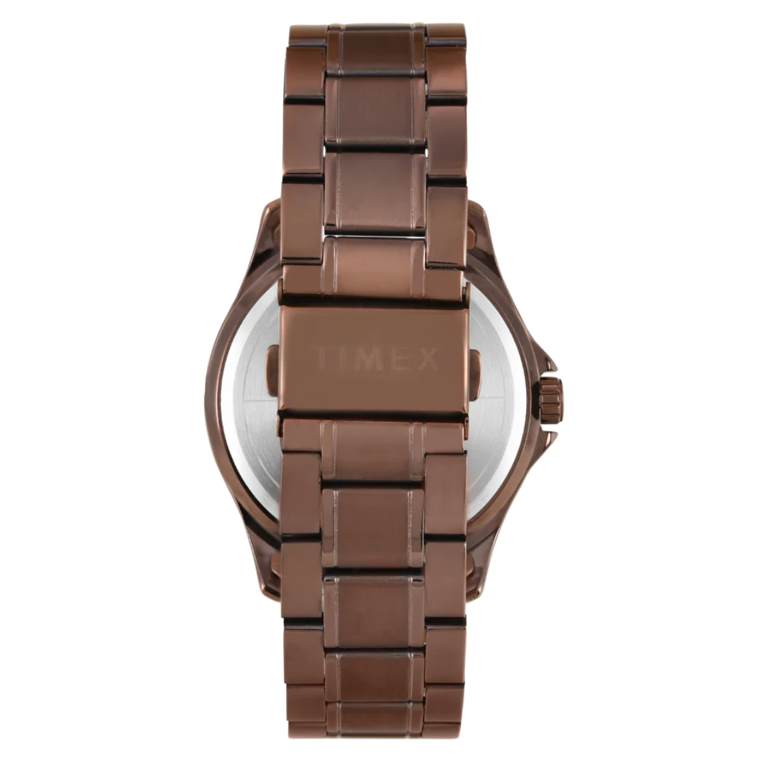 Timex Men Brown Round Analog Dial Watch - TW000X136 - KRISHNA WATCH COMPANY