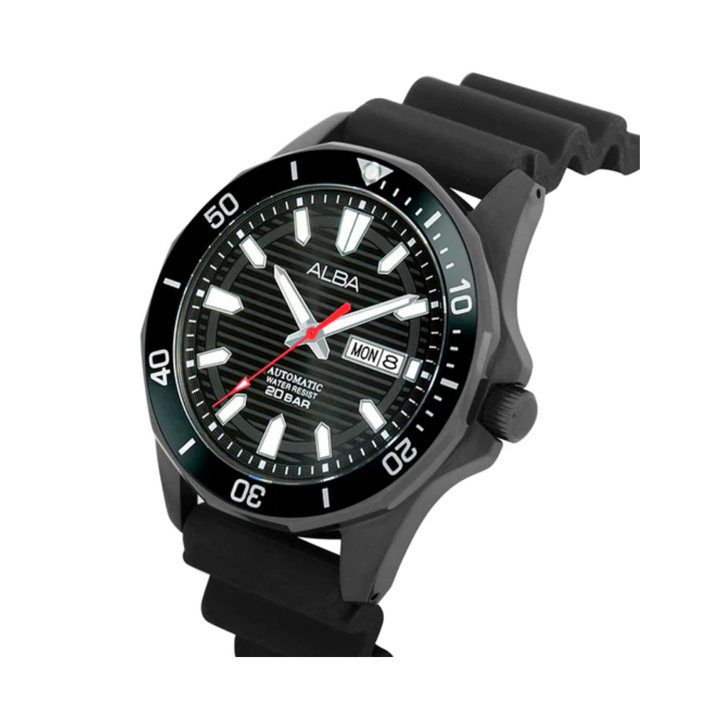 Alba Ebony Black Dial Mechanical AL4463X1 - KRISHNA WATCH COMPANY