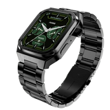 Noise Newly Launched ColorFit Chrome 1.85" AMOLED, Metal Build Casing, 10 Days Battery, 390 * 450 high res Display, 600 NITS, 100+ Sports Modes Smart Watch for Men (Elite Black)