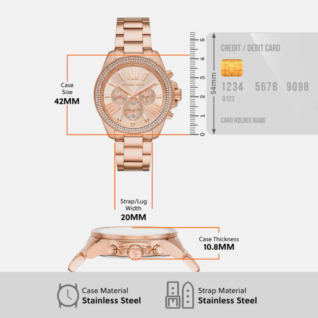 michael kors Wren Chronograph Watch for Women MK7430 - KRISHNA WATCH COMPANY