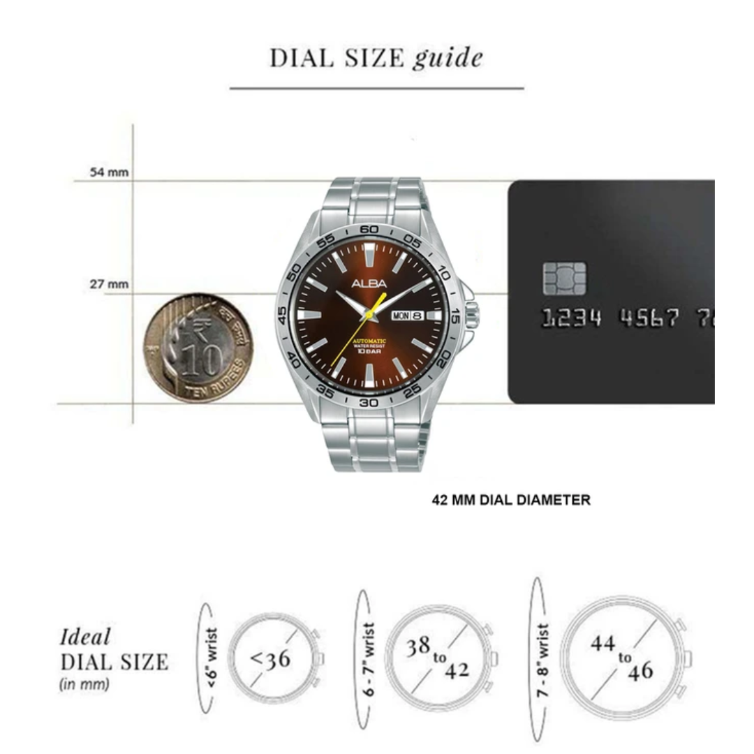 Alba Mechanical Automatic Watch for Men AL4307X1 - KRISHNA WATCH COMPANY