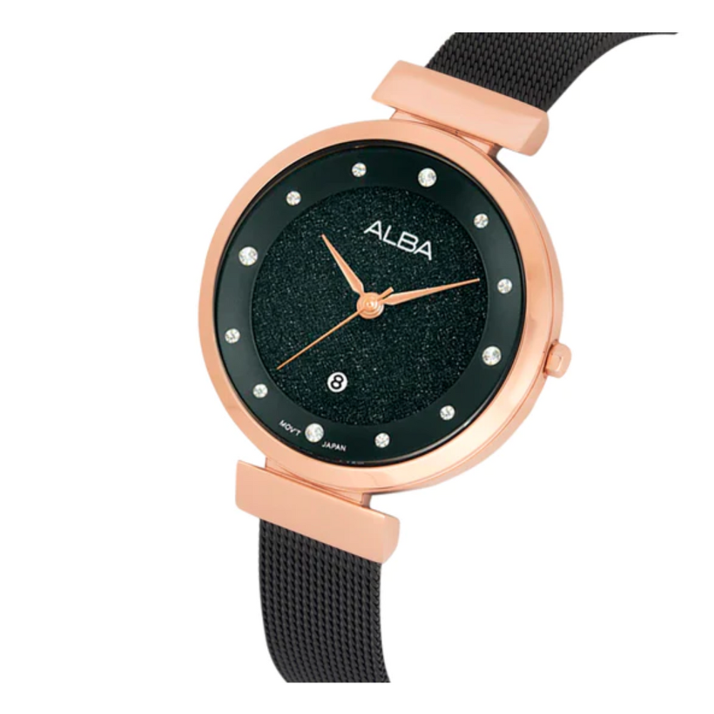 ALBA Black Shimmer Ladies Watch AH7BZ8X1 - KRISHNA WATCH COMPANY