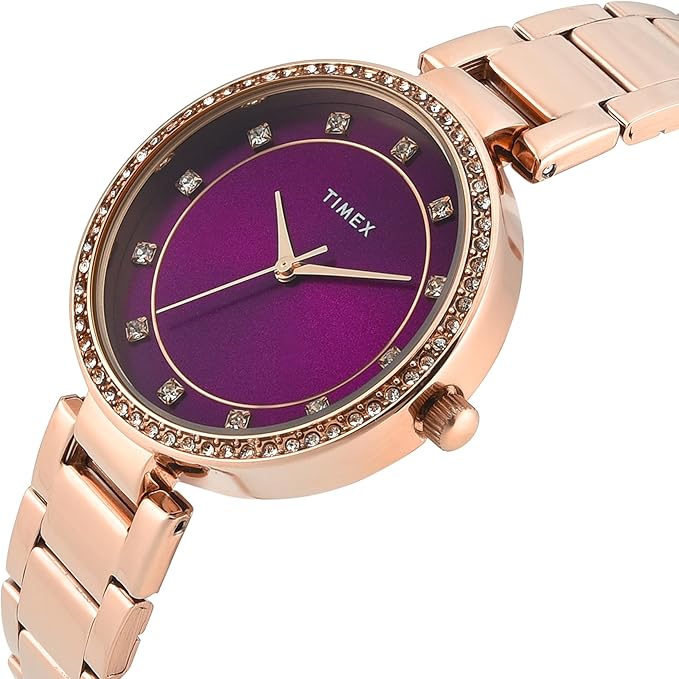 Timex Purple Dial Women's Watch - TWEL18726 - KRISHNA WATCH COMPANY