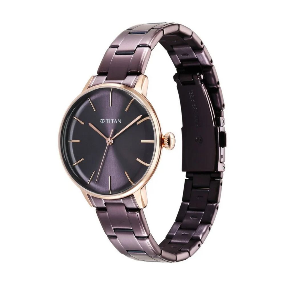 Titan TGIF Quartz Analog Brown Dial Purple Watch for Women - 95248KM01 - KRISHNA WATCH COMPANY