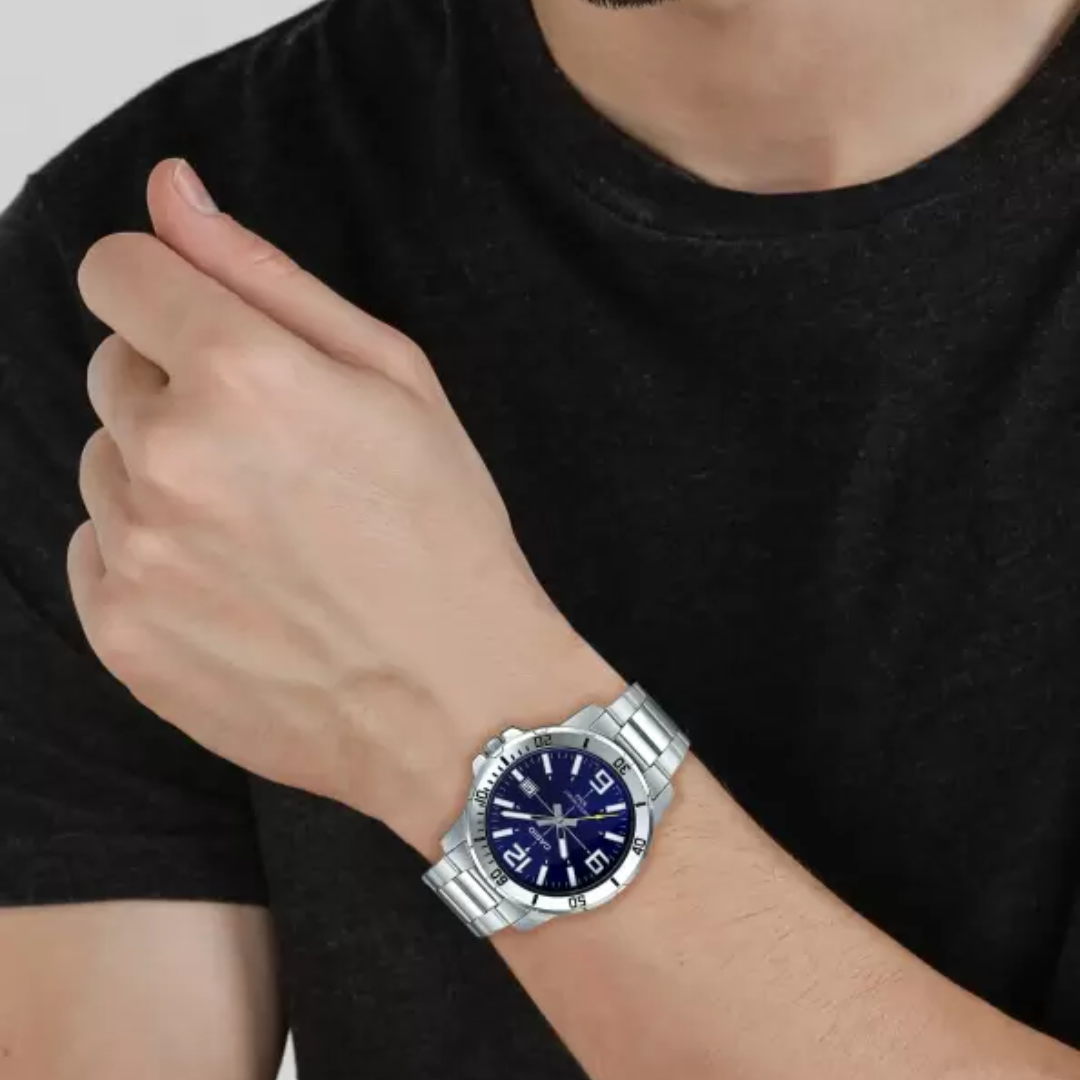 CASIO ENTICER MEN MTP-VD01D-2BVUDF - A1363 - KRISHNA WATCH COMPANY