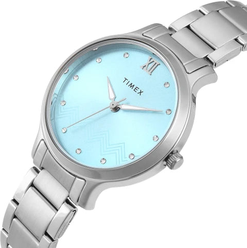TIMEX Blue Round Dial Analog Womens Watch - TWTL12309 - KRISHNA WATCH COMPANY