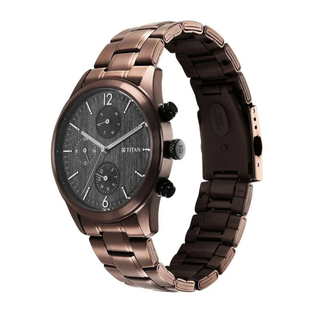 Titan Neo SplashBlack Dial Quartz watch for Men - 1805KM08 - KRISHNA WATCH COMPANY