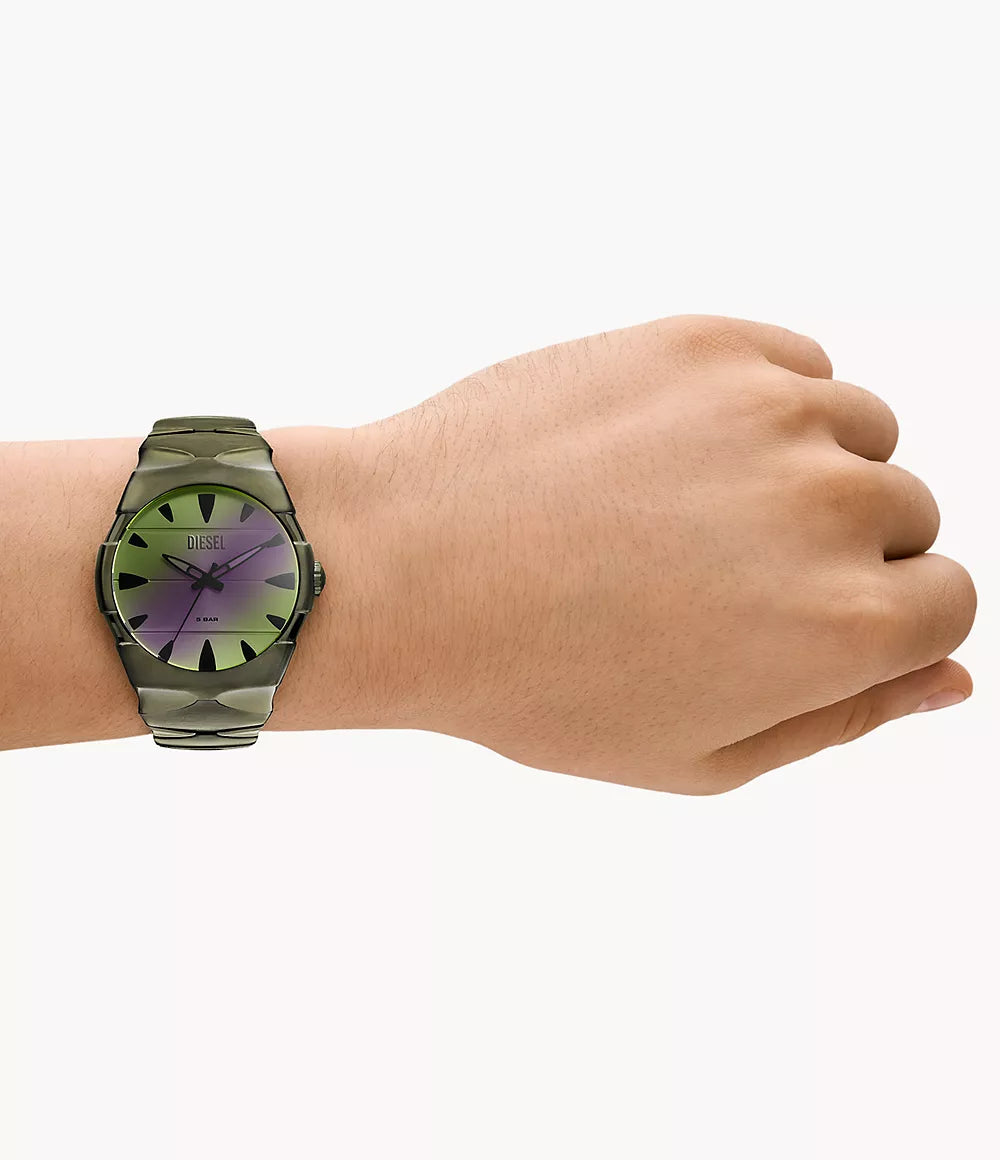 Diesel D-Sruptor Three-Hand Green Stainless Steel Watch - DZ2215 - KRISHNA WATCH COMPANY