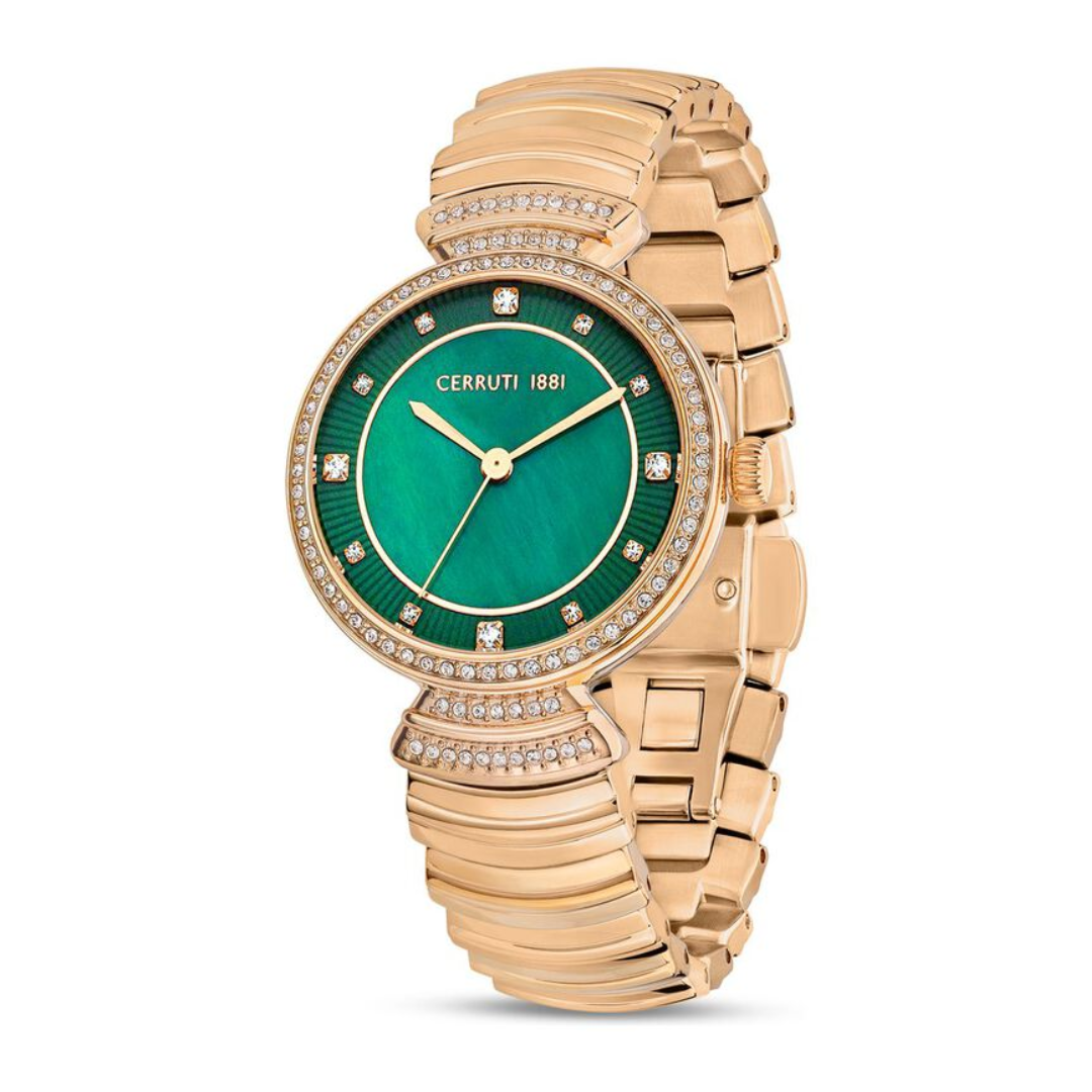Cerruti 1881 Quartz Analog Mother of Pearl Dial Stainless Steel Strap Watch for Women CECIWLG2225103W - KRISHNA WATCH COMPANY