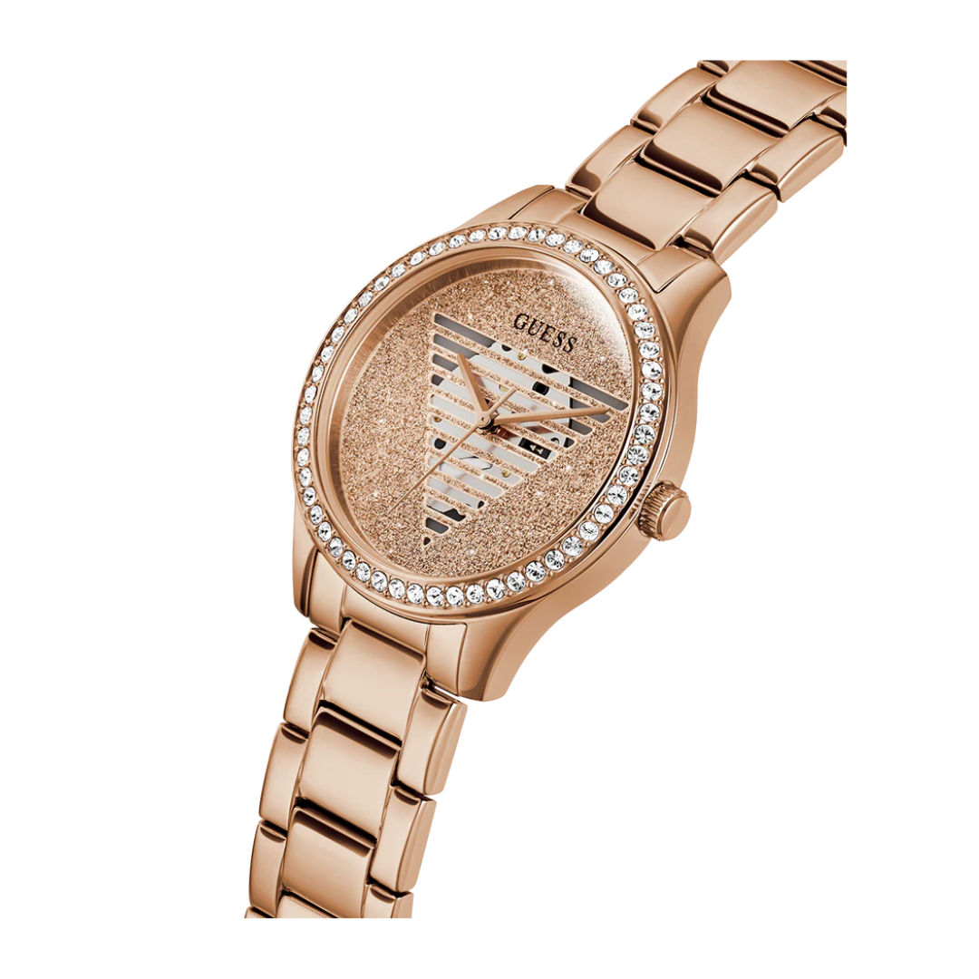 Guess Ladies Rose Gold Tone Analog Watch GW0605L3 - KRISHNA WATCH COMPANY