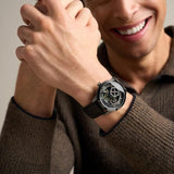 Fossil Townsman Brown Quartz Leather Watch FS6191