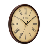 Classic Brown Colour Wooden Wall Clock with Roman Numerals and Silent Sweep - 40 cm x 40 cm (Large) W0065WA01