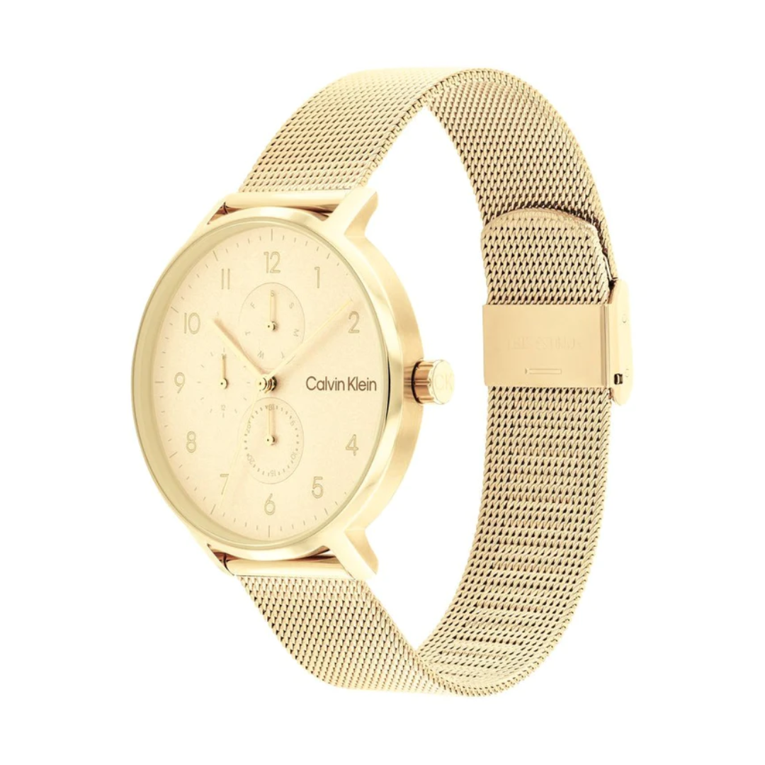 Calvin Klein Unisex Stun Stainless Steel Textured Analogue Watch 25200403 - KRISHNA WATCH COMPANY