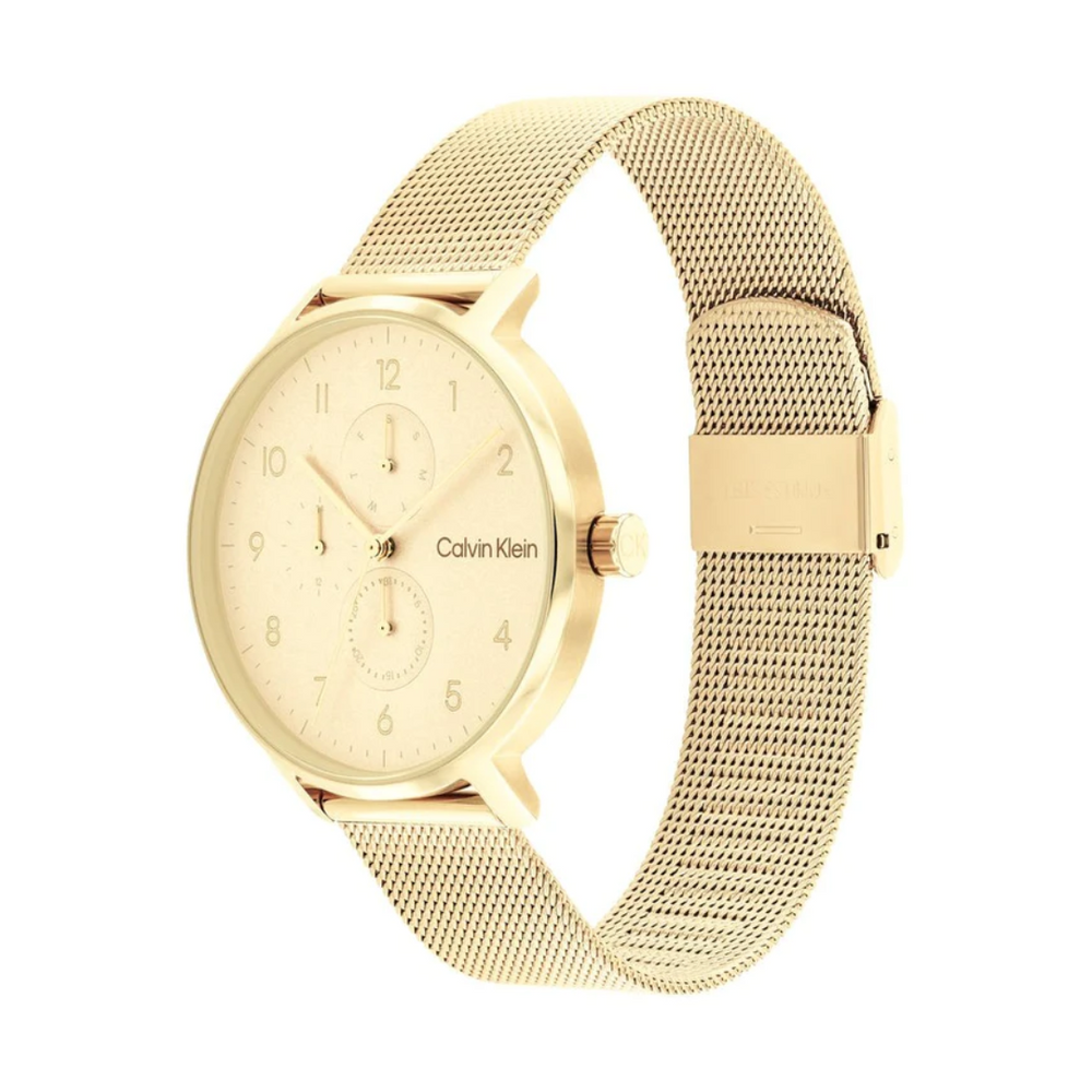 Calvin Klein Unisex Stun Stainless Steel Textured Analogue Watch 25200403 - KRISHNA WATCH COMPANY