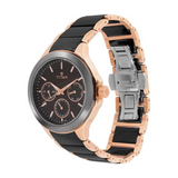 Titan Quartz Multifunction Black Dial Stainless Steel & Ceramic Strap Watch for Men 90089KD02
