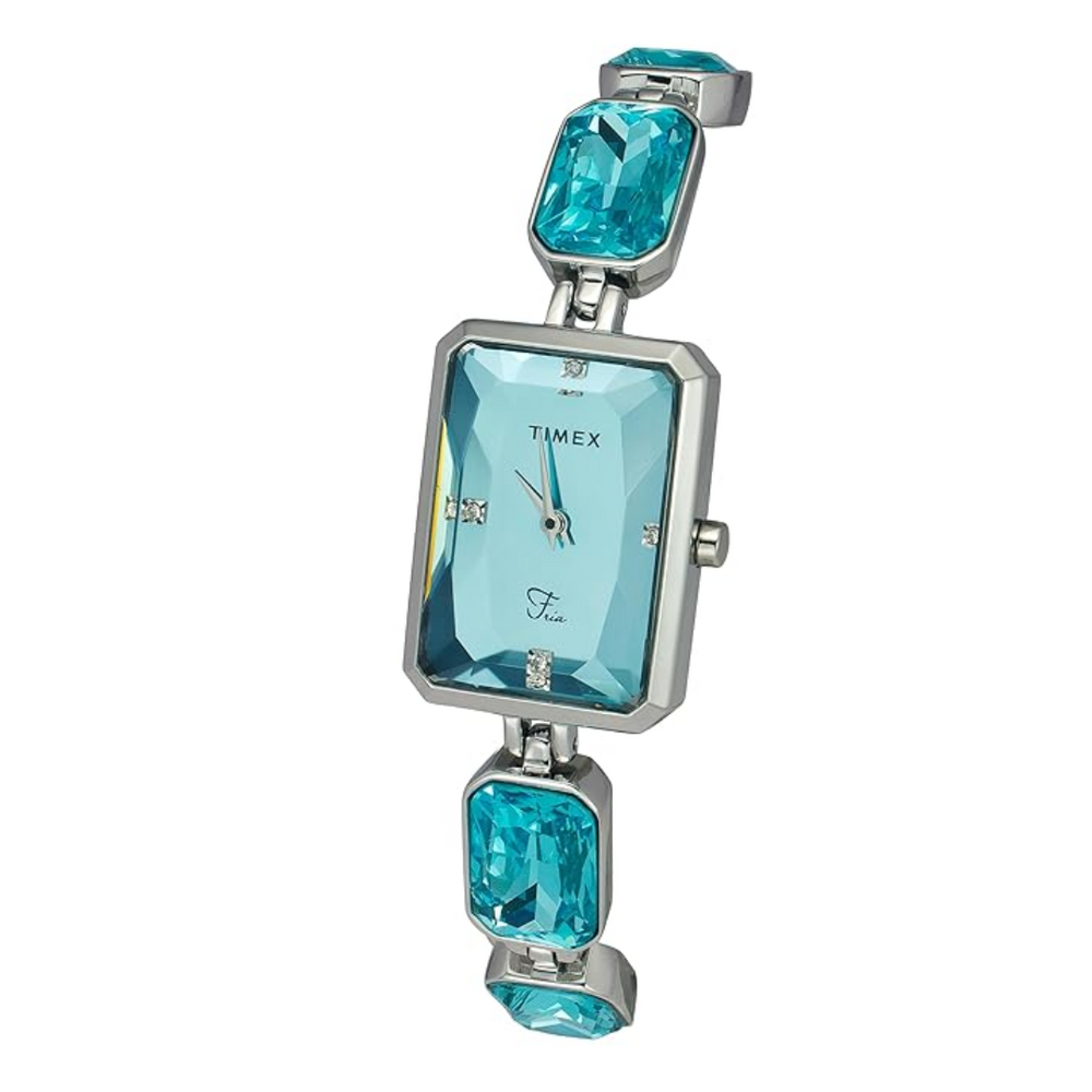 Timex Women Blue Rectangular Analog Dial Watch- TWEL16904 - KRISHNA WATCH COMPANY