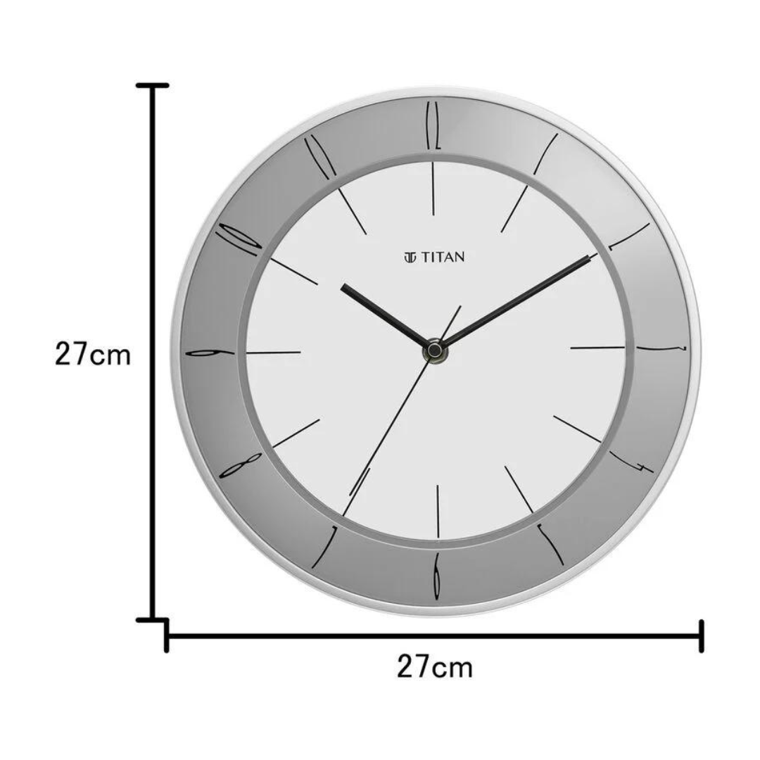 Classic White Dial Color Silent Sweep Technology - 27 cm X 27 cm (Small) NSW0010PA02 - KRISHNA WATCH COMPANY