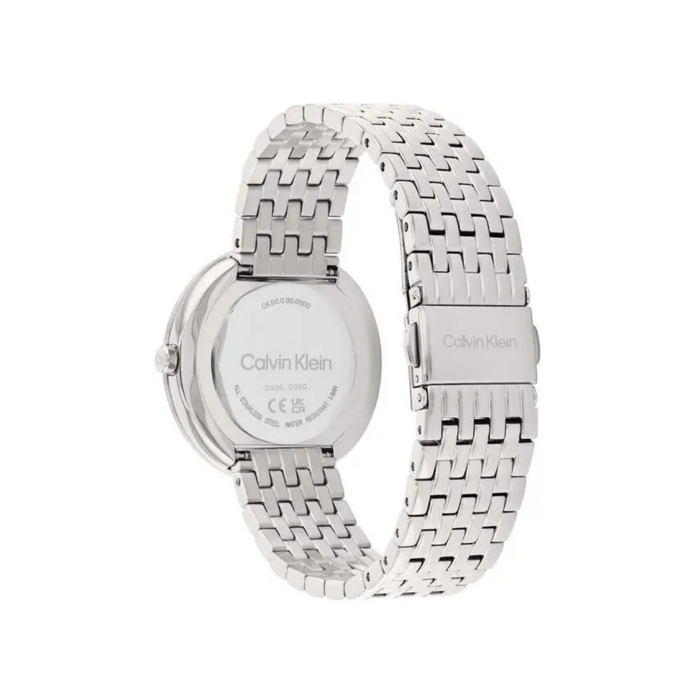 Calvin Klein Twisted Bezel Quartz Grey Round Dial Women's Watch - 25200320 - KRISHNA WATCH COMPANY