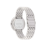 Calvin Klein Twisted Bezel Quartz Grey Round Dial Women's Watch - 25200320